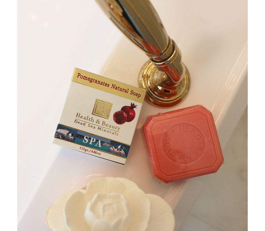 H&B Natural Pomegranate Seed Oil Bar of Soap with Dead Sea Minerals