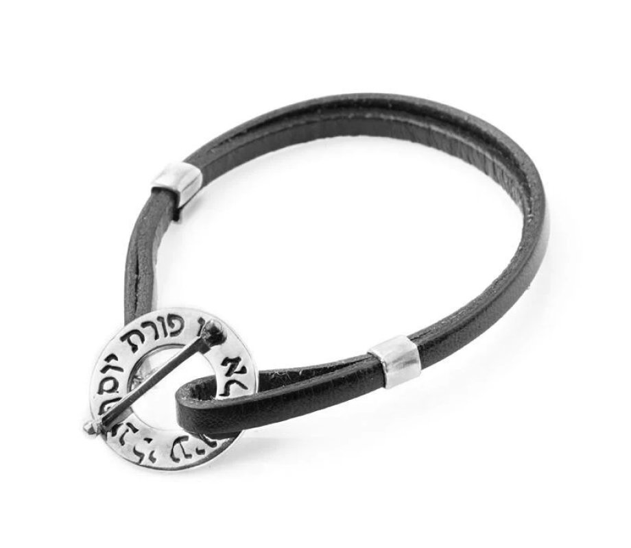 Ha'Ari Leather Wrap and Sterling Silver Kabbalah Bracelet – Ben Porat Yossef Disc