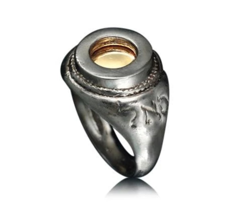Ha'Ari Silver & Gold Kabbalah Ring for Bounty and Success with Five Metals
