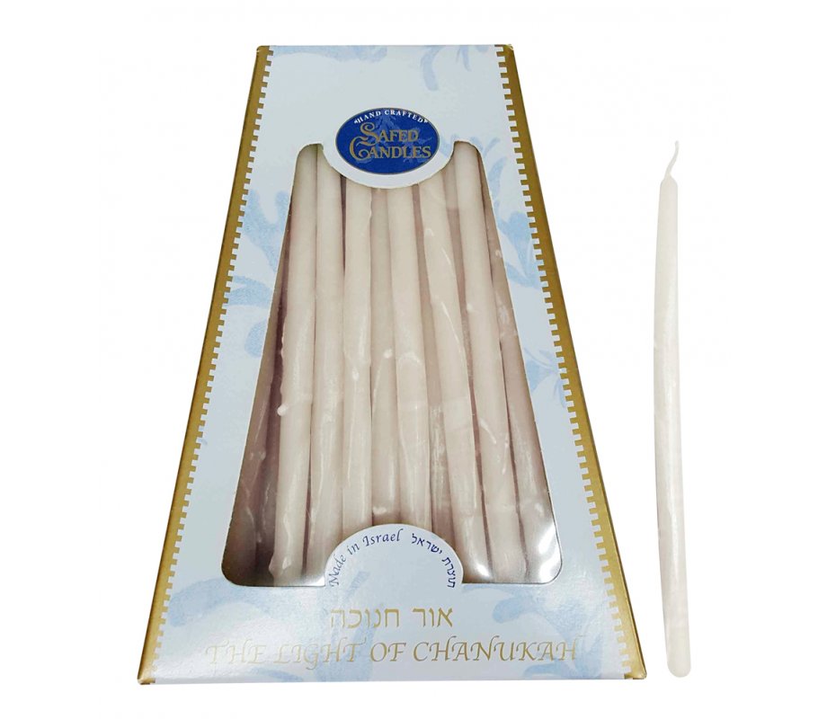 Handmade Dripless Hanukkah Candles - Pure White
