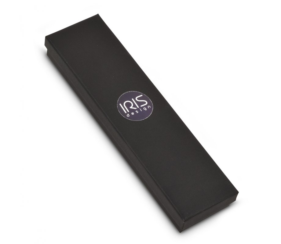 Iris Design Handcrafted Pewter & Enamel Beaded Mezuzah Case - Pearls on Cream