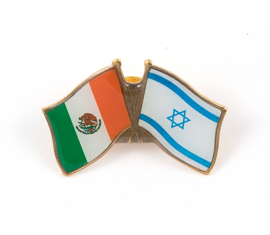 Israel-Mexico Flags Lapel Pin
