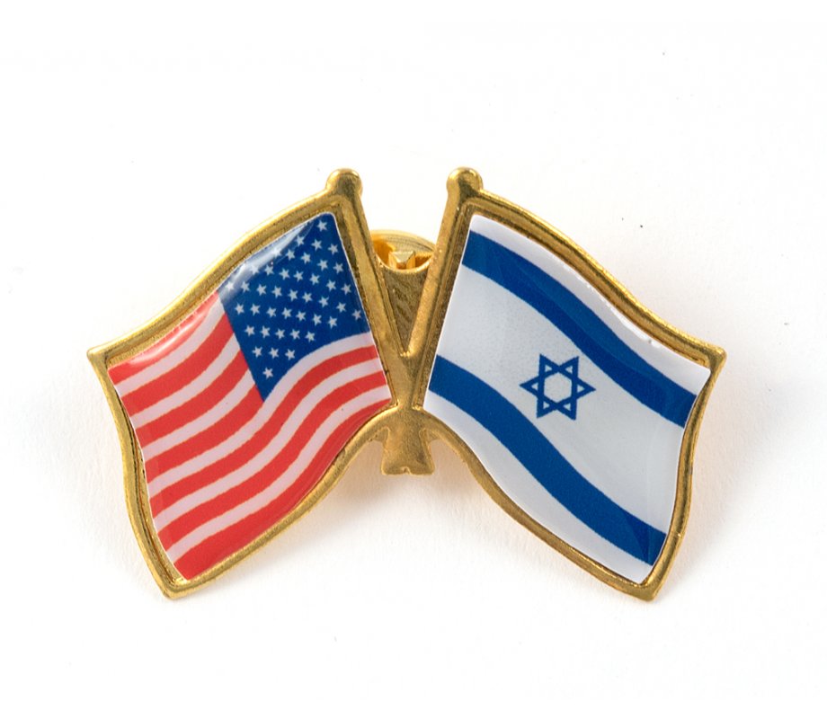 Israel-USA Flags Lapel Pin