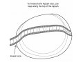 Knitted Kippah with Black, White and Maroon Stripes - Option for Sizes