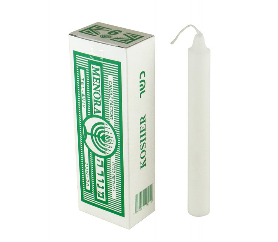 Kosher Standard Shabbat Candles - 6 in Box