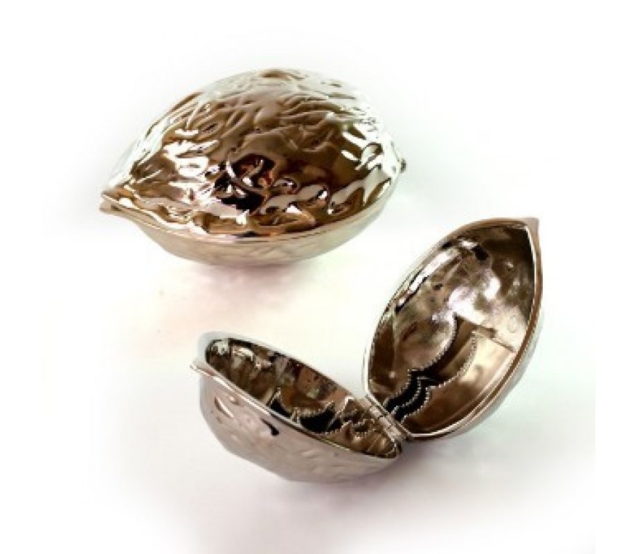 Large Passover Silver Plated Walnut Nutcracker - Silver