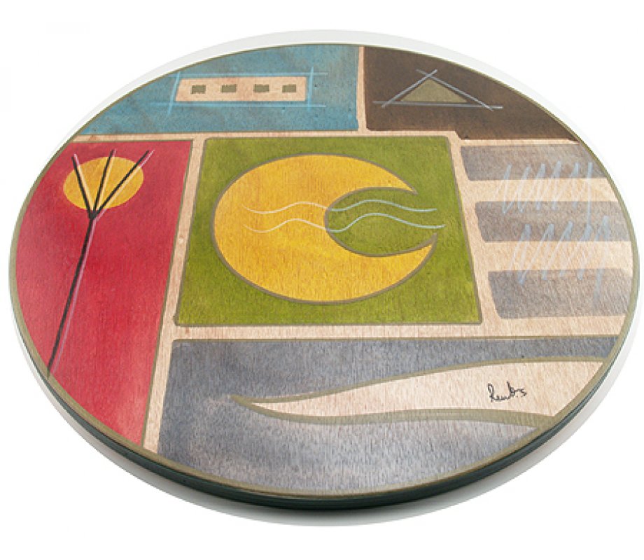 Lazy Susan Yellow Moon by Kakadu Art