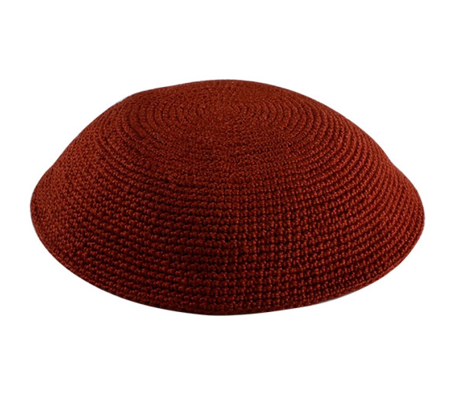Maroon DMC Knitted Kippah