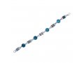 Michal Kirat Sterling Silver Bracelet with Circular Roman glass Decorative Discs