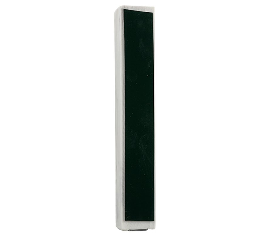 Off White Polyresin Mezuzah Case, Engraved Shema Yisrael Prayer – Scroll 12 cm