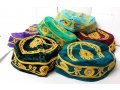 Pack of 3 Velvet and Gold Bucharian Kippah - Assorted Colors