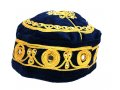 Pack of 3 Velvet and Gold Bucharian Kippah - Assorted Colors