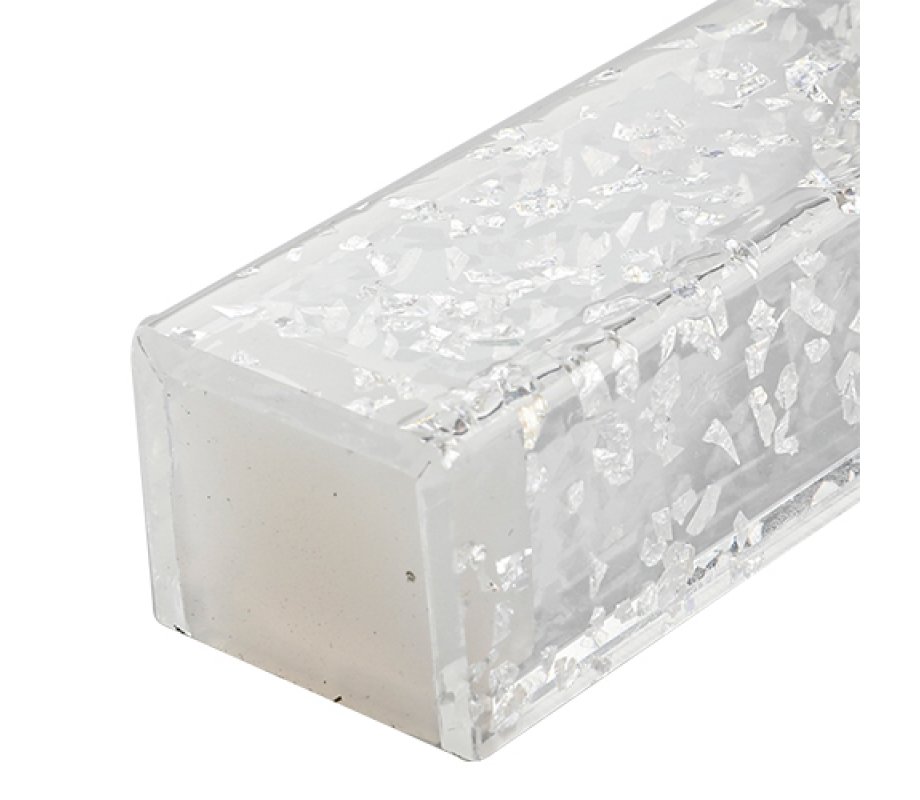 Perspex Transparent Plastic Mezuzah Case, Colored Confetti Design - 12 cm Scroll