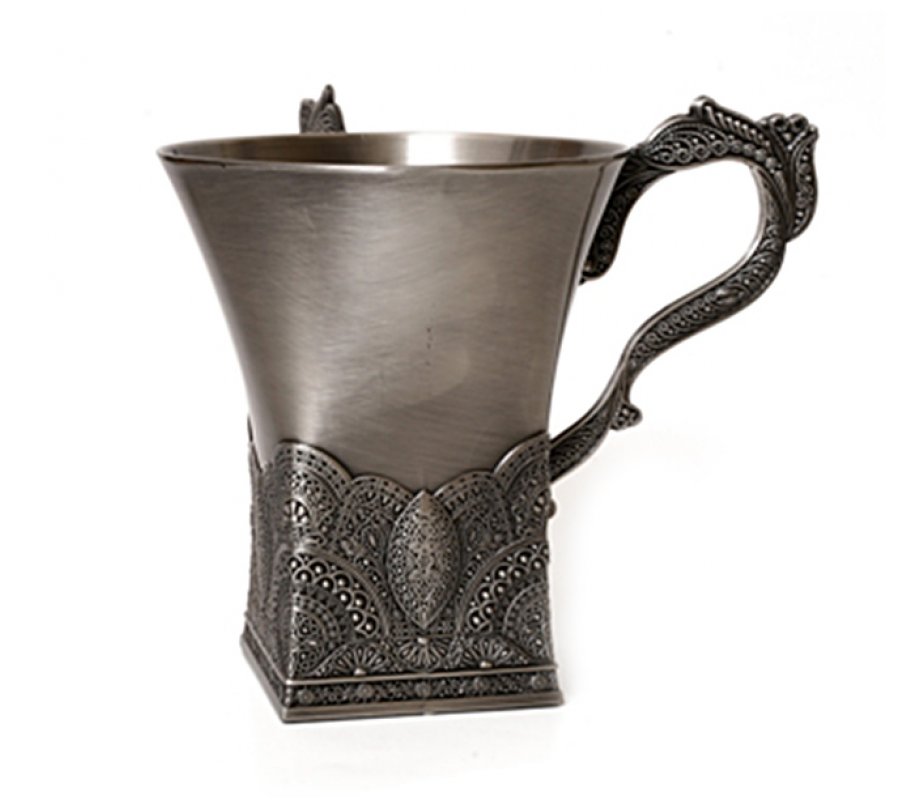 Pewter Filigree Wash Cup Netilat Yadayim