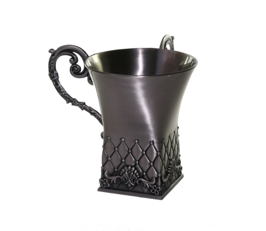 Pewter Netilat Yadayim Wash Cup - Square Shape