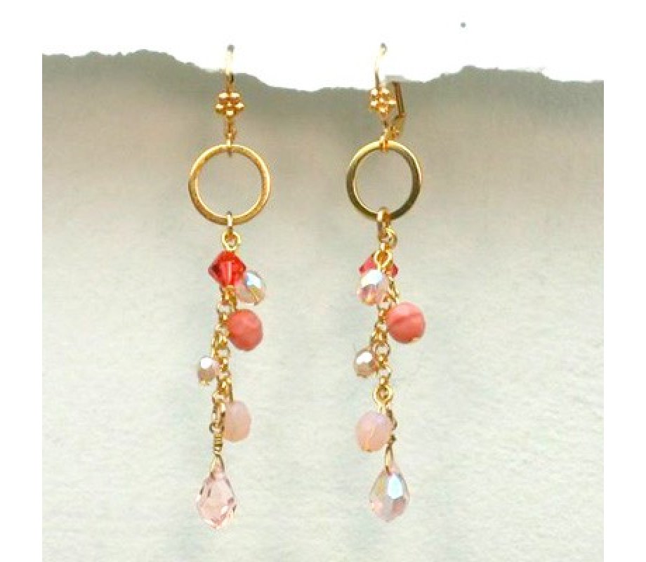 Pink Glamour Girl Earrings by Edita