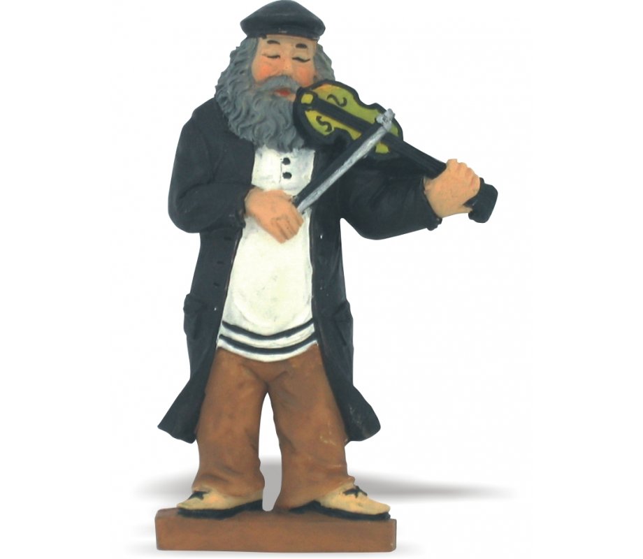 Polyresin Fridge Magnet - Jewish Fiddler Playing his Violin