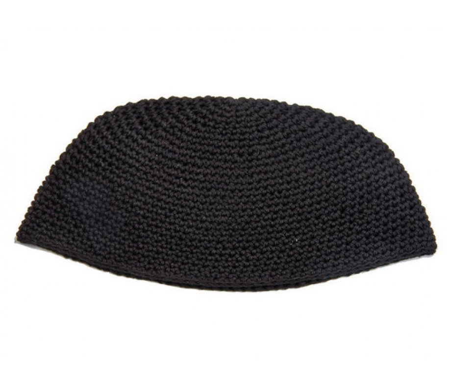 Premium Black Handmade Frik DMC Kippah
