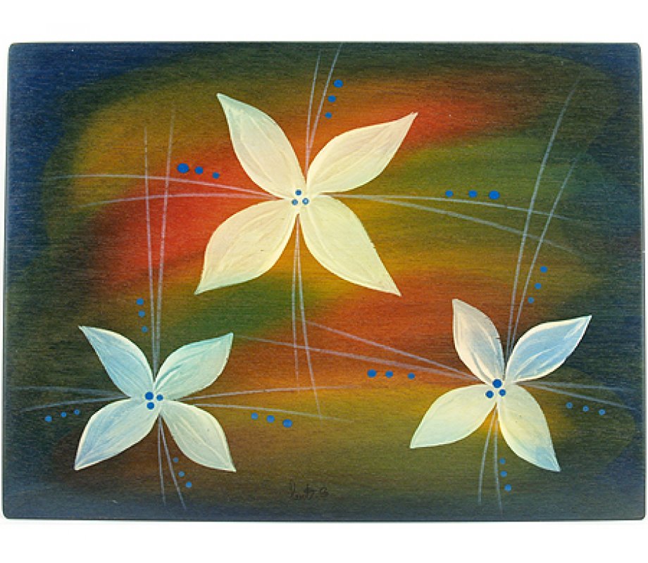 Rectangular Placemat Blue Florali by Kakadu Art
