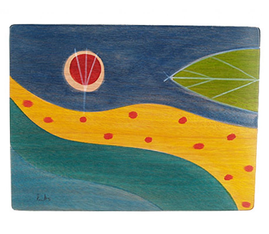 Rectangular Placemat Yellow Path by Kakadu Art