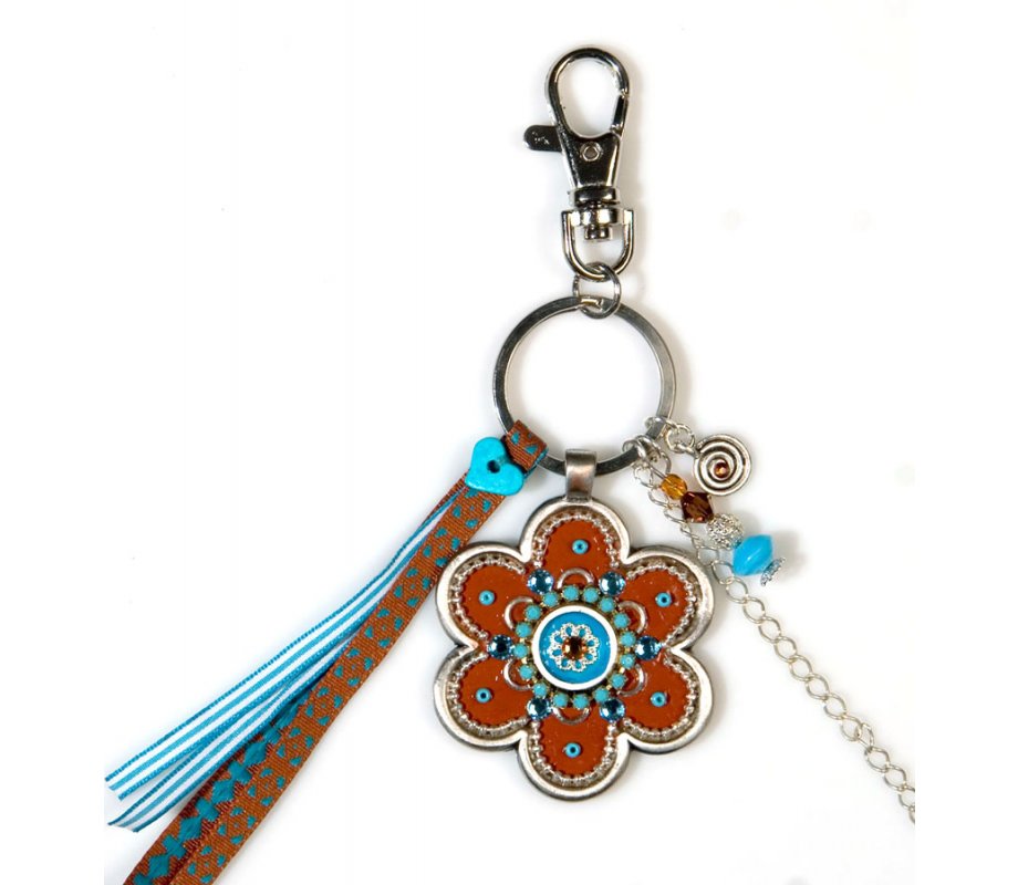 Red Flower Keychain by Ester Shahaf