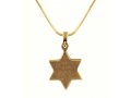 Rhodium Antique Bronze Finish Jerusalem Star of David Necklace