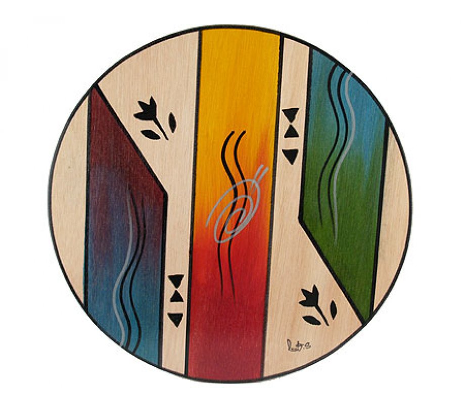 Round Placemat Ikat by Kakadu Art