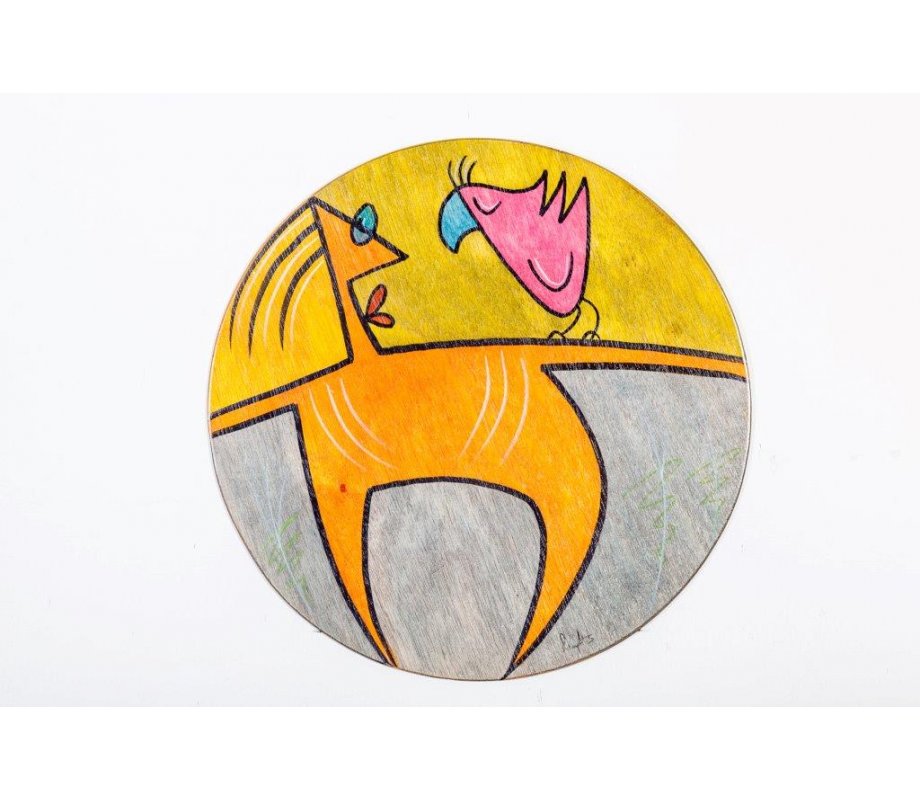 Round Placemat Pose by Kakadu Art