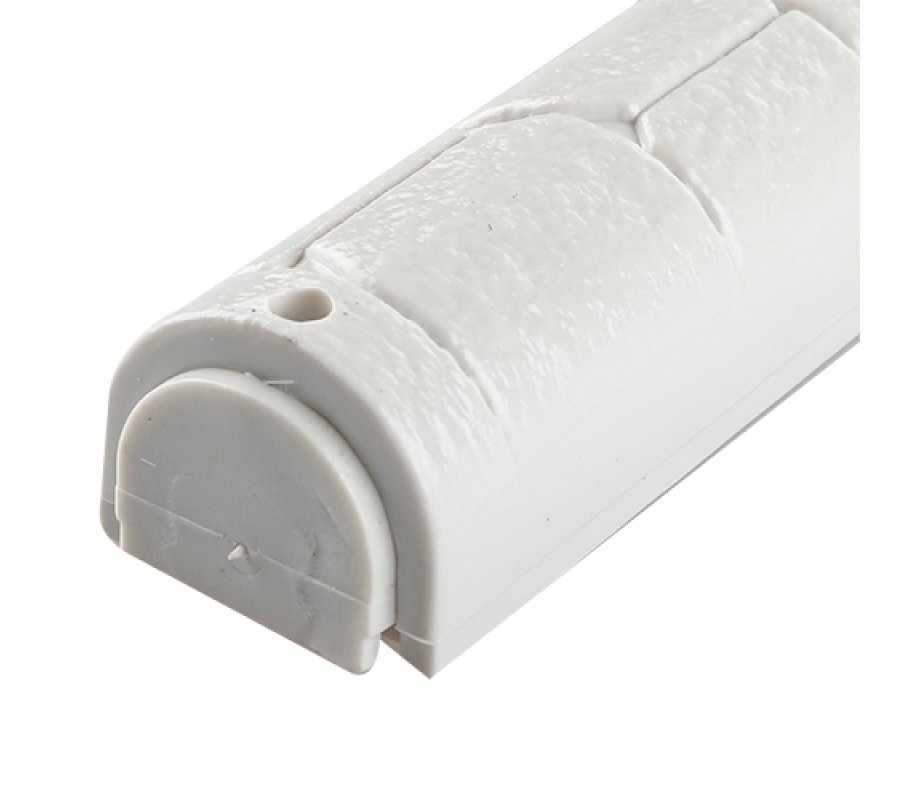 Rounded Silver Plastic Mezuzah Case with Western Wall Image – Silver Shin