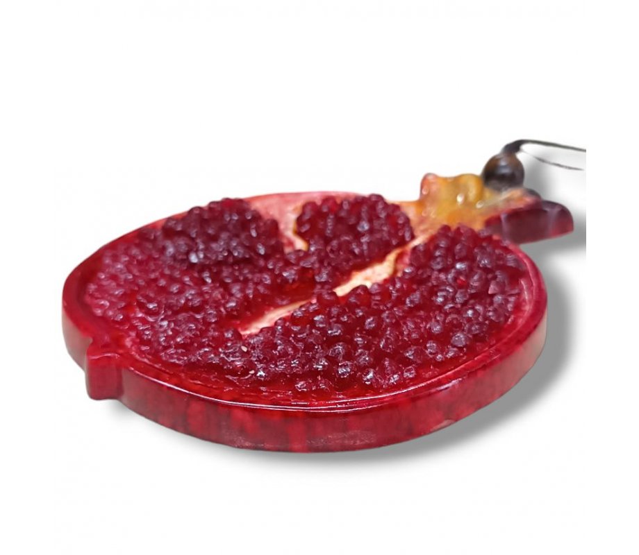 Ruby Red Pomegranate Wall Hanging - Polyresin