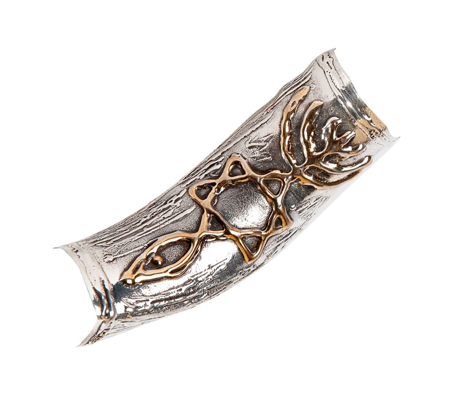 Seven Branch Menorah Star of David Sterling Silver Yemenite Shofar