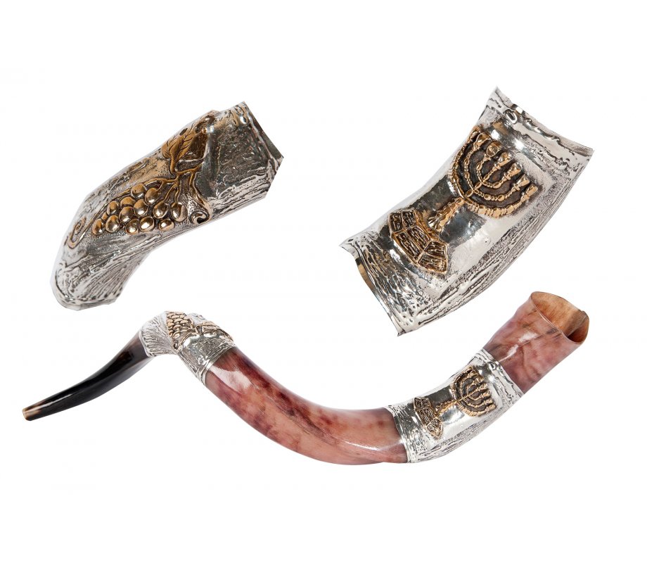 Seven Branch Menorah Sterling Silver Yemenite Shofar