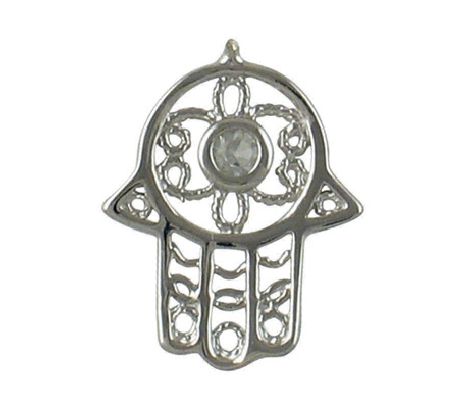 Silver Filigree Hamsa Pendant