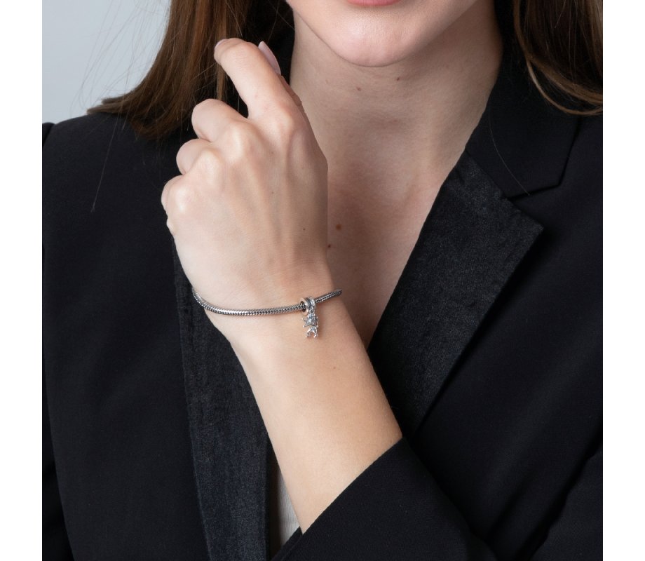 Silver Lion of Judah Bracelet Charm