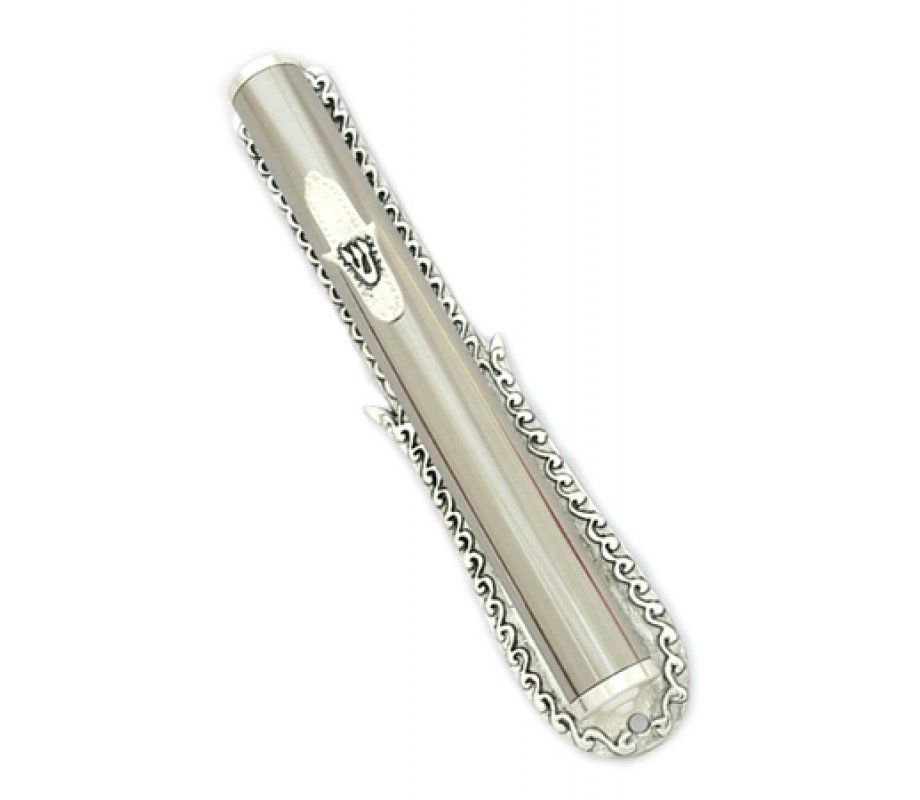 Silver Plated Hamsa Mezuzah