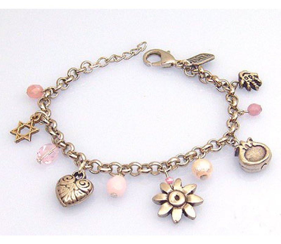 Silver Plated Judaica Charm Bracelet by Edita