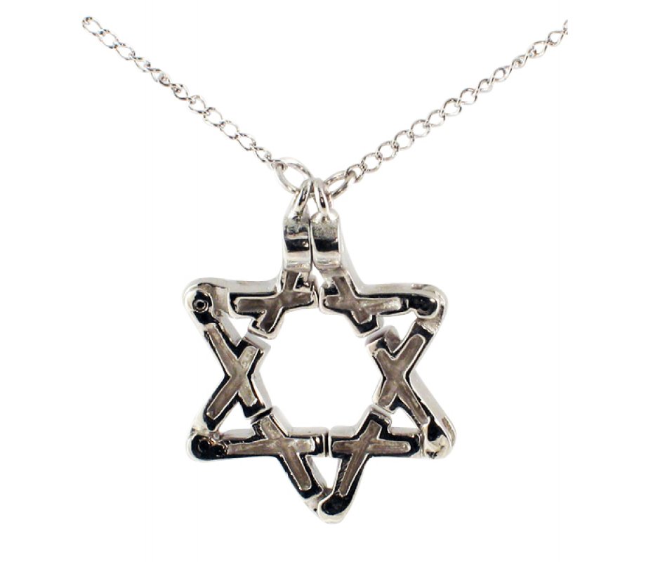 Silver Star of David Pendant