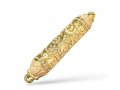 Small Gold Color Metal Mezuzah Case with Stones, Enamel - Choice of Colors