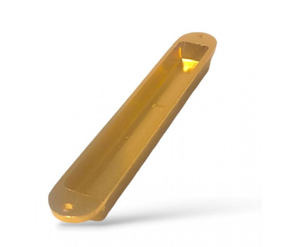 Small Gold Mezuzah Case, Ten Commandments with Star of David - Green-Blue Enamel