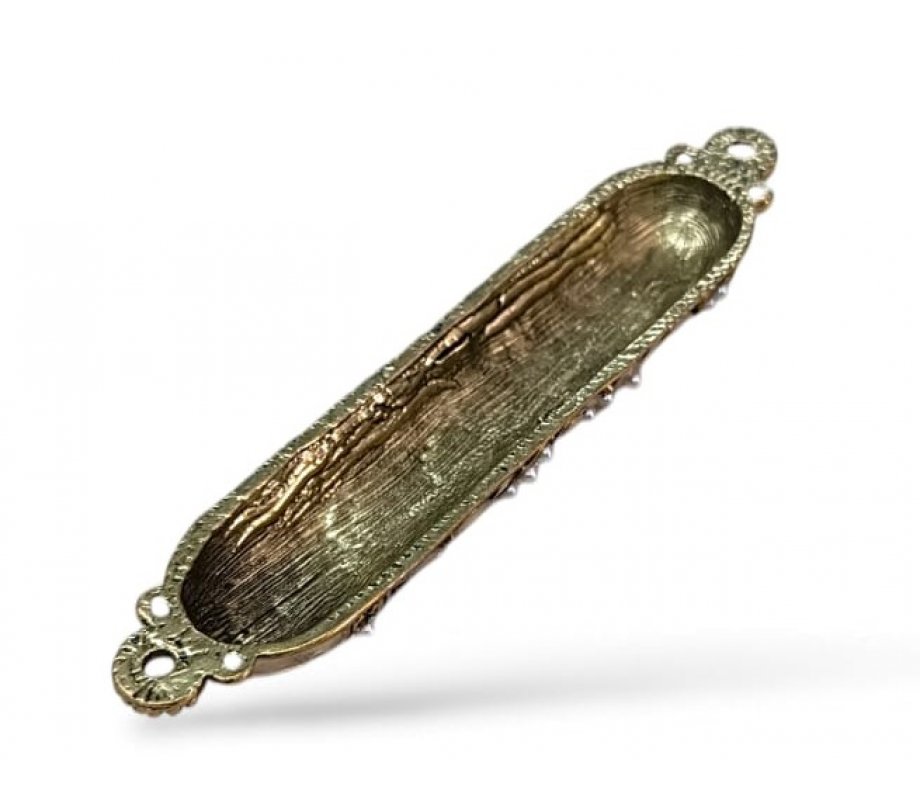 Small Pewter Mezuzah Case with Stones Enamel and Swirl Design - Choice of Colors