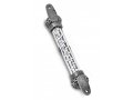 Small Pewter-Colored Mezuzah Case with Shema Prayer Words - Decorative Crowns