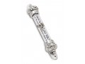 Small Silver-colored Mezuzah Case with Shema Prayer Words - Decorative Crowns