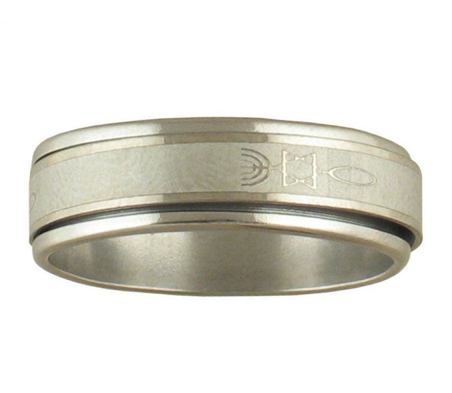 Stainless Steel Revolving Fish Ring