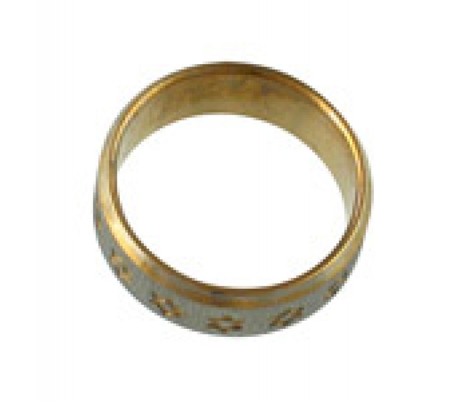 Stainless Steel Ring Gold with Star of David