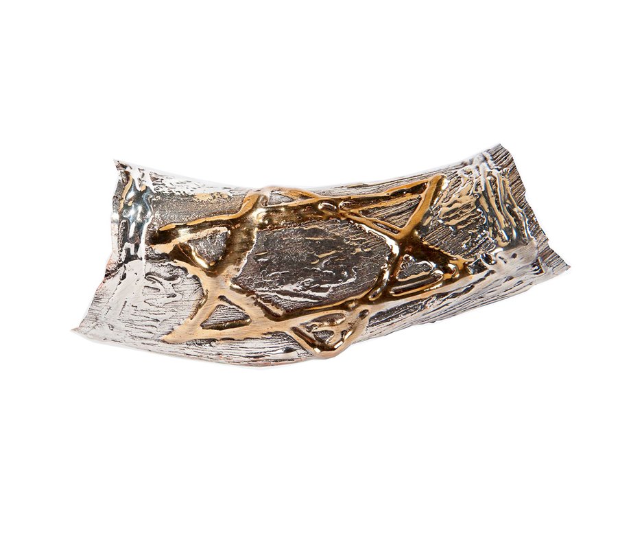 Star of David Leaf Design Sterling Silver Yemenite Shofar