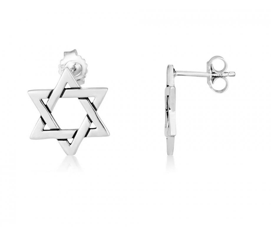 Sterling Silver Earrings - Interlocking Star of David