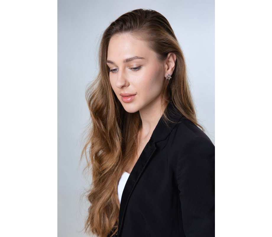 Sterling Silver Earrings - Interlocking Star of David