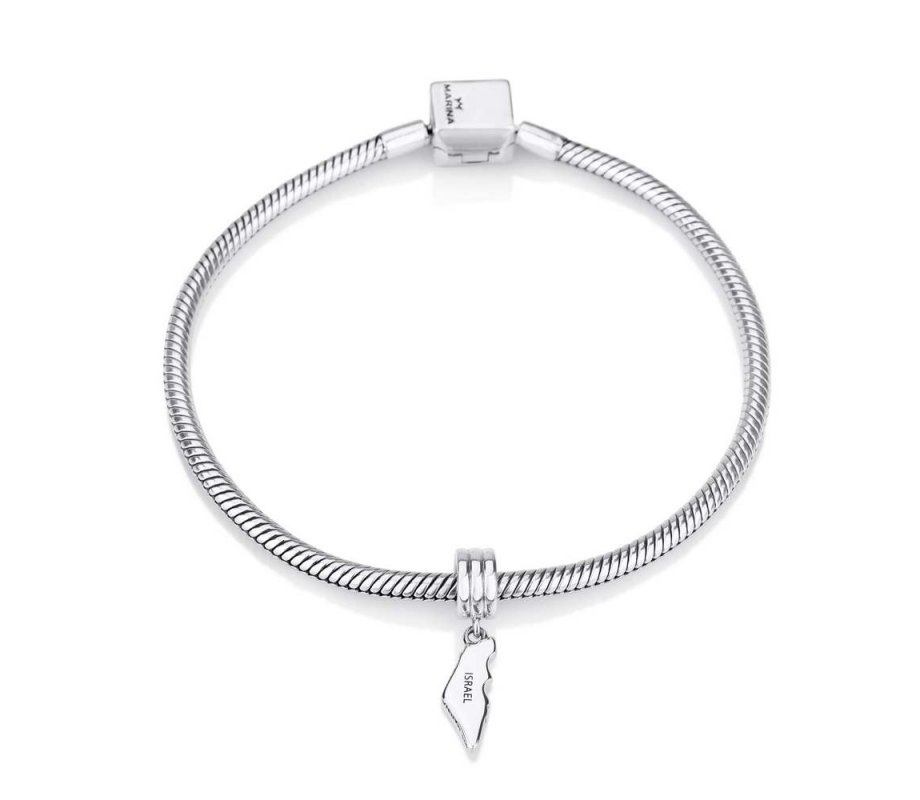 Sterling Silver Israel Map Charm