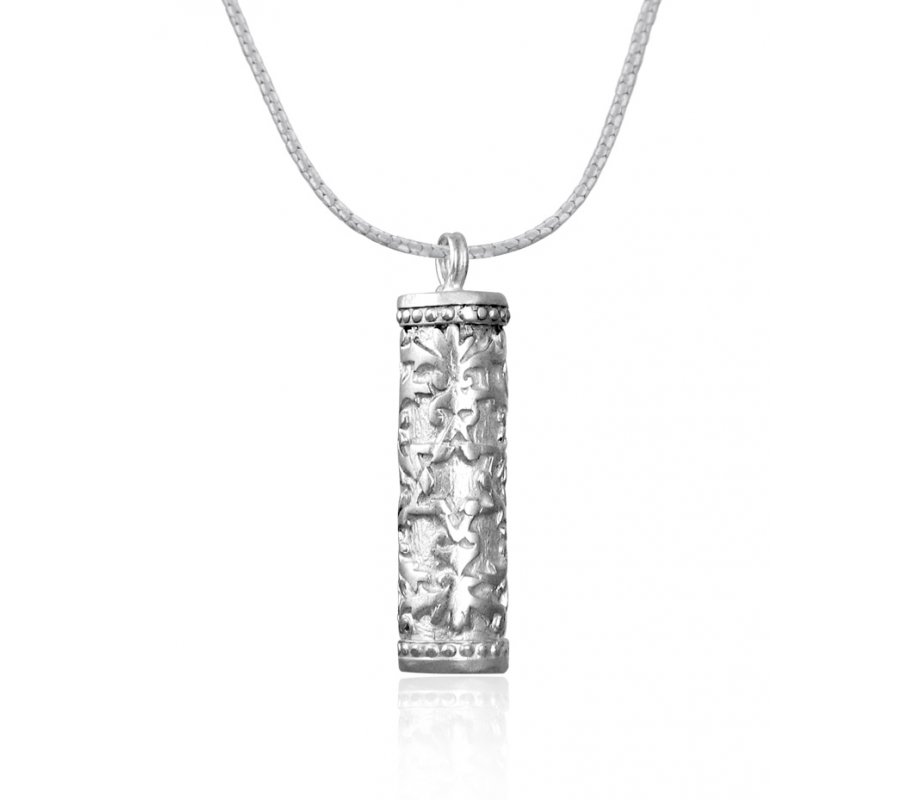 Sterling Silver Mezuzah Pendant Necklace by Studio Golan