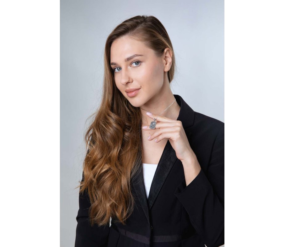 Sterling Silver Necklace – Pendant with Seven Branch Menorah, Chai and Yisrael